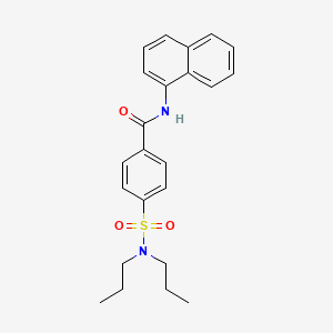 molecular formula C23H26N2O3S B2762213 4-(N,N-二丙基磺酰基)-N-(萘基)苯甲酰胺 CAS No. 319428-49-4