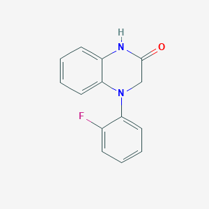 molecular formula C14H11FN2O B2762216 4-(2-氟苯基)-1,3-二氢喹喹啉-2-酮 CAS No. 1889818-05-6