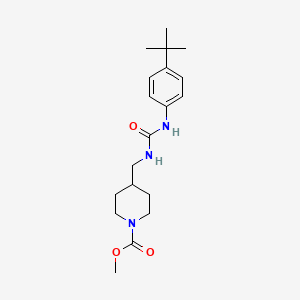 molecular formula C19H29N3O3 B2762222 甲酸甲酯 4-((3-(4-(叔丁基)苯基)脲基)甲基)哌啶-1-羧酸酯 CAS No. 1235091-26-5