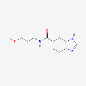 molecular formula C12H19N3O2 B2762223 N-(3-methoxypropyl)-4,5,6,7-tetrahydro-1H-benzo[d]imidazole-5-carboxamide CAS No. 2034503-60-9