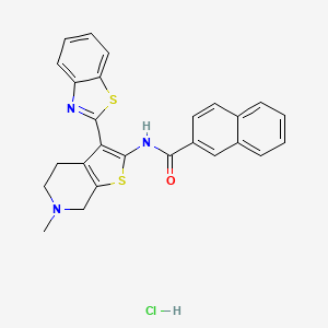N-(3-(benzo[d]thiazol-2-yl)-6-methyl-4,5,6,7-tetrahydrothieno[2,3-c]pyridin-2-yl)-2-naphthamide hydrochloride