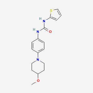 molecular formula C17H21N3O2S B2762225 1-(4-(4-Methoxypiperidin-1-yl)phenyl)-3-(thiophen-2-yl)urea CAS No. 1448073-92-4
