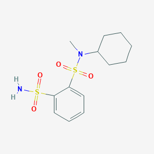 molecular formula C13H20N2O4S2 B2762232 1-N-环己基-1-N-甲基苯并[1,2-d]二硫酰胺 CAS No. 949321-46-4