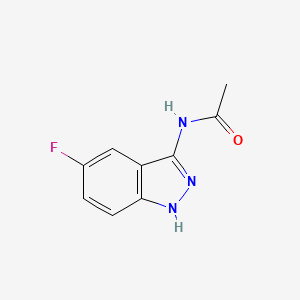 molecular formula C9H8FN3O B2762240 N-(5-fluoro-1H-indazol-3-yl)acetamide CAS No. 1787840-50-9