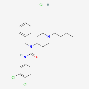 molecular formula C23H30Cl3N3O B2762258 1-Benzyl-1-(1-butylpiperidin-4-yl)-3-(3,4-dichlorophenyl)urea hydrochloride CAS No. 2416146-10-4