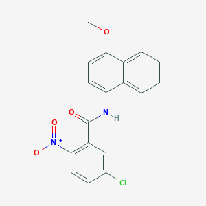molecular formula C18H13ClN2O4 B2762262 5-chloro-N-(4-methoxynaphthalen-1-yl)-2-nitrobenzamide CAS No. 380338-60-3