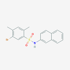 molecular formula C18H16BrNO2S B2762265 5-bromo-2,4-dimethyl-N-(naphthalen-2-yl)benzene-1-sulfonamide CAS No. 2415488-19-4