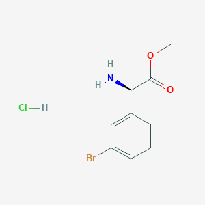 molecular formula C9H11BrClNO2 B2762268 (R)-甲基-2-氨基-2-(3-溴苯基)乙酸盐酸盐 CAS No. 1391518-81-2
