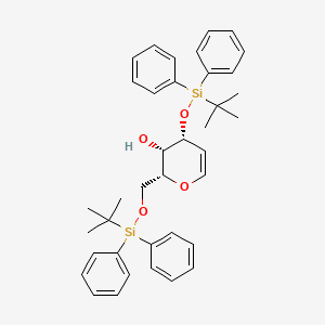 molecular formula C38H46O4Si2 B2762270 3,6-DI-O-Tert-butyldiphenylsilyl-D-galactal CAS No. 308103-43-7; 352525-68-9