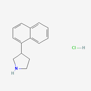 molecular formula C14H16ClN B2762272 3-Naphthalen-1-ylpyrrolidine;hydrochloride CAS No. 2402829-36-9