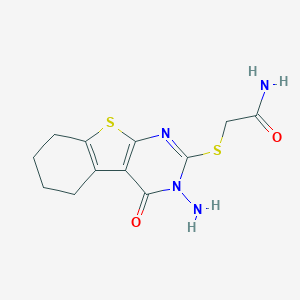 2-[(3-Amino-4-oxo-3,4,5,6,7,8-hexahydro[1]benzothieno[2,3-d]pyrimidin-2-yl)sulfanyl]acetamide
