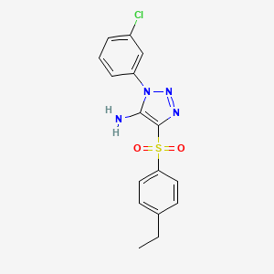 1-(3-chlorophenyl)-4-(4-ethylbenzenesulfonyl)-1H-1,2,3-triazol-5-amine
