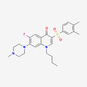 1-butyl-3-((3,4-dimethylphenyl)sulfonyl)-6-fluoro-7-(4-methylpiperazin-1-yl)quinolin-4(1H)-one