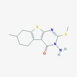 3-amino-7-methyl-2-(methylsulfanyl)-5,6,7,8-tetrahydro[1]benzothieno[2,3-d]pyrimidin-4(3H)-one