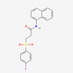 3-(4-fluorophenyl)sulfonyl-N-naphthalen-1-ylpropanamide