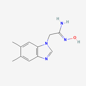 (1Z)-2-(5,6-dimethyl-1H-benzimidazol-1-yl)-N'-hydroxyethanimidamide