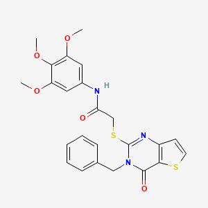 2-({3-benzyl-4-oxo-3H,4H-thieno[3,2-d]pyrimidin-2-yl}sulfanyl)-N-(3,4,5-trimethoxyphenyl)acetamide