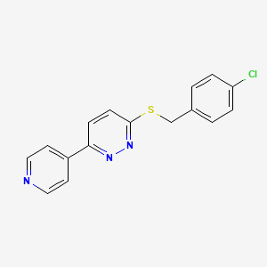 molecular formula C16H12ClN3S B2762318 3-((4-氯苄)硫)-6-(吡啶-4-基)吡啶并[3,2-d]嘧啶 CAS No. 872988-03-9