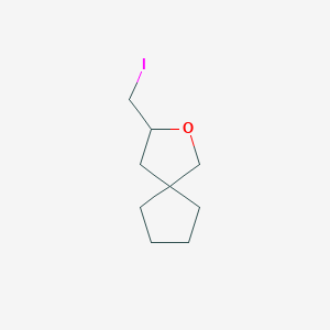 molecular formula C9H15IO B2762322 3-(Iodomethyl)-2-oxaspiro[4.4]nonane CAS No. 1403649-36-4