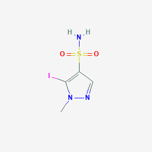molecular formula C4H6IN3O2S B2762337 5-Iodo-1-methylpyrazole-4-sulfonamide CAS No. 1946812-68-5