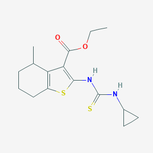 Ethyl 2-{[(cyclopropylamino)carbothioyl]amino}-4-methyl-4,5,6,7-tetrahydro-1-benzothiophene-3-carboxylate