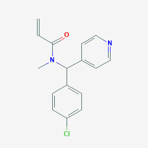 N-[(4-Chlorophenyl)-pyridin-4-ylmethyl]-N-methylprop-2-enamide