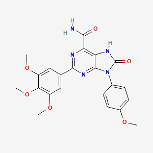 9-(4-methoxyphenyl)-8-oxo-2-(3,4,5-trimethoxyphenyl)-8,9-dihydro-7H-purine-6-carboxamide