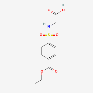 molecular formula C11H13NO6S B2762361 2-[4-(Ethoxycarbonyl)benzenesulfonamido]acetic acid CAS No. 757192-76-0
