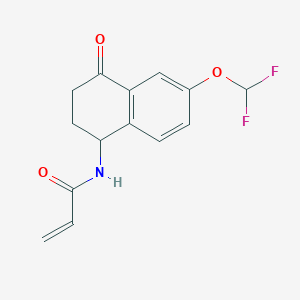 N-[6-(Difluoromethoxy)-4-oxo-2,3-dihydro-1H-naphthalen-1-yl]prop-2-enamide