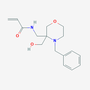 molecular formula C16H22N2O3 B2762363 N-[[4-Benzyl-3-(hydroxymethyl)morpholin-3-yl]methyl]prop-2-enamide CAS No. 2411244-86-3