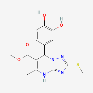 Methyl 7-(3,4-dihydroxyphenyl)-5-methyl-2-(methylthio)-4,7-dihydro-[1,2,4]triazolo[1,5-a]pyrimidine-6-carboxylate