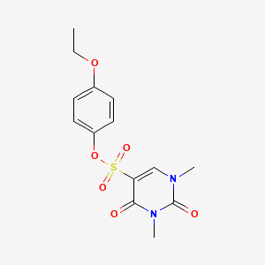 molecular formula C14H16N2O6S B2762370 (4-Ethoxyphenyl) 1,3-dimethyl-2,4-dioxopyrimidine-5-sulfonate CAS No. 869070-51-9