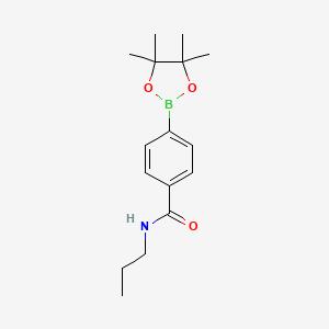molecular formula C16H24BNO3 B2762380 N-丙基-4-(4,4,5,5-四甲基-1,3,2-二氧杂硼杂环戊烷-2-基)苯甲酰胺 CAS No. 2490666-07-2
