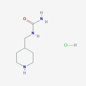molecular formula C7H16ClN3O B2762382 (Piperidin-4-ylmethyl)urea hydrochloride CAS No. 1172757-55-9