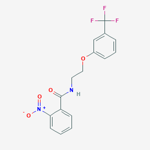 molecular formula C16H13F3N2O4 B2762391 2-硝基-N-(2-(3-(三氟甲基)苯氧基)乙基)苯甲酰胺 CAS No. 1171381-75-1