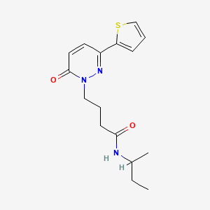 molecular formula C16H21N3O2S B2762392 N-(sec-butyl)-4-(6-oxo-3-(thiophen-2-yl)pyridazin-1(6H)-yl)butanamide CAS No. 1058204-09-3