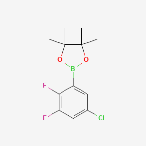 molecular formula C12H14BClF2O2 B2762398 5-Chloro-2,3-difluorophenylboronic acid pinacol ester CAS No. 2246586-13-8
