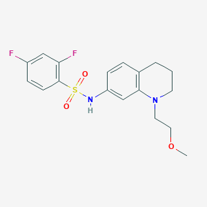 molecular formula C18H20F2N2O3S B2762399 2,4-二氟-N-(1-(2-甲氧基乙基)-1,2,3,4-四氢喹啉-7-基)苯磺酰胺 CAS No. 1170148-09-0