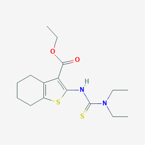 molecular formula C16H24N2O2S2 B276240 Ethyl 2-{[(diethylamino)carbothioyl]amino}-4,5,6,7-tetrahydro-1-benzothiophene-3-carboxylate 