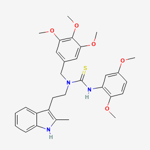 3-(2,5-dimethoxyphenyl)-1-(2-(2-methyl-1H-indol-3-yl)ethyl)-1-(3,4,5-trimethoxybenzyl)thiourea