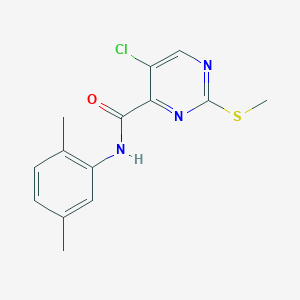 molecular formula C14H14ClN3OS B2762417 5-chloro-N-(2,5-dimethylphenyl)-2-(methylsulfanyl)pyrimidine-4-carboxamide CAS No. 879936-08-0
