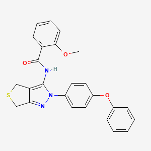 2-methoxy-N-[2-(4-phenoxyphenyl)-4,6-dihydrothieno[3,4-c]pyrazol-3-yl]benzamide