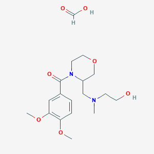 (3,4-Dimethoxyphenyl)(3-(((2-hydroxyethyl)(methyl)amino)methyl)morpholino)methanone formate