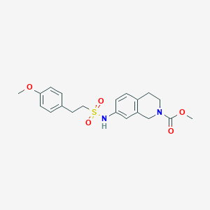 molecular formula C20H24N2O5S B2762426 methyl 7-(2-(4-methoxyphenyl)ethylsulfonamido)-3,4-dihydroisoquinoline-2(1H)-carboxylate CAS No. 1448078-91-8