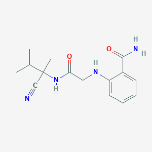 molecular formula C15H20N4O2 B2762432 2-[[2-[(2-Cyano-3-methylbutan-2-yl)amino]-2-oxoethyl]amino]benzamide CAS No. 927587-17-5
