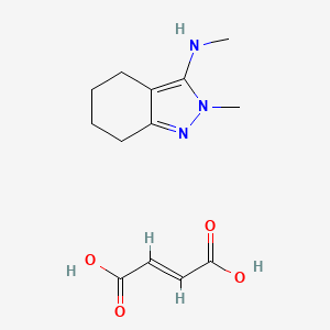 molecular formula C13H19N3O4 B2762433 (2E)-丁-2-二酸; N,2-二甲基-4,5,6,7-四氢-2H-吲哚-3-胺 CAS No. 1393879-15-6