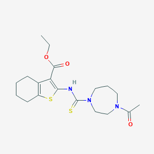 Ethyl 2-{[(4-acetyl-1,4-diazepan-1-yl)carbothioyl]amino}-4,5,6,7-tetrahydro-1-benzothiophene-3-carboxylate