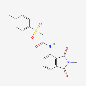 molecular formula C18H16N2O5S B2762445 N-(2-甲基-1,3-二氧代异喹啉-4-基)-2-对甲苯基乙酰胺 CAS No. 895450-90-5