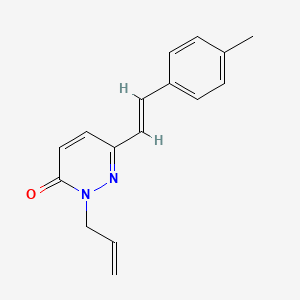 molecular formula C16H16N2O B2762448 2-allyl-6-(4-methylstyryl)-3(2H)-pyridazinone CAS No. 303146-37-4