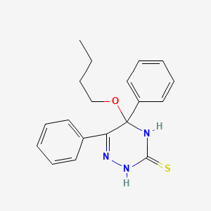 molecular formula C19H21N3OS B2762477 5-Butoxy-5,6-diphenyl-2,3,4,5-tetrahydro-1,2,4-triazine-3-thione CAS No. 728907-99-1